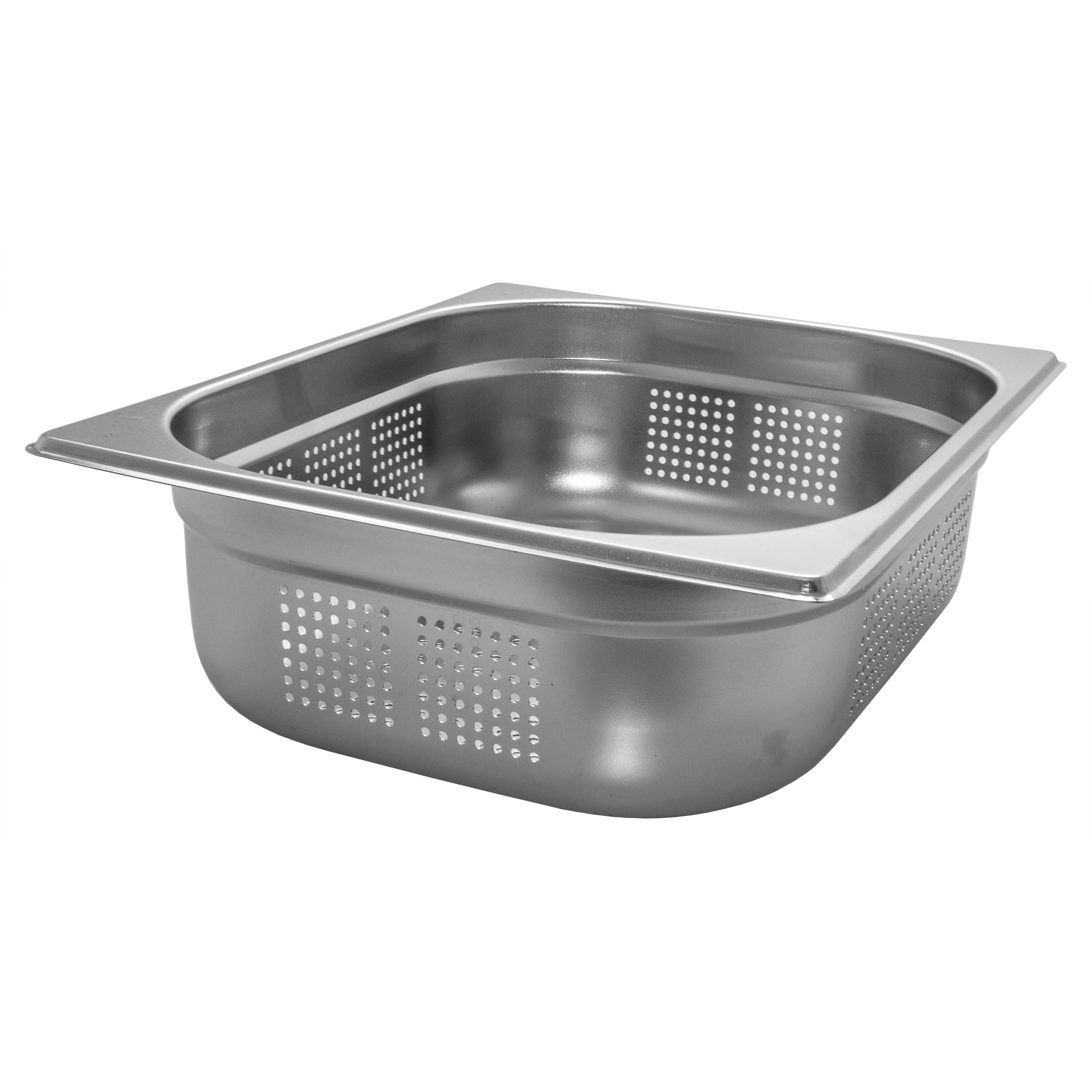 6 Stück GN 1/2 Gastronormbehälter GN-Behälter Edelstahl 6,5 Liter Tiefe 100mm GELOCHT