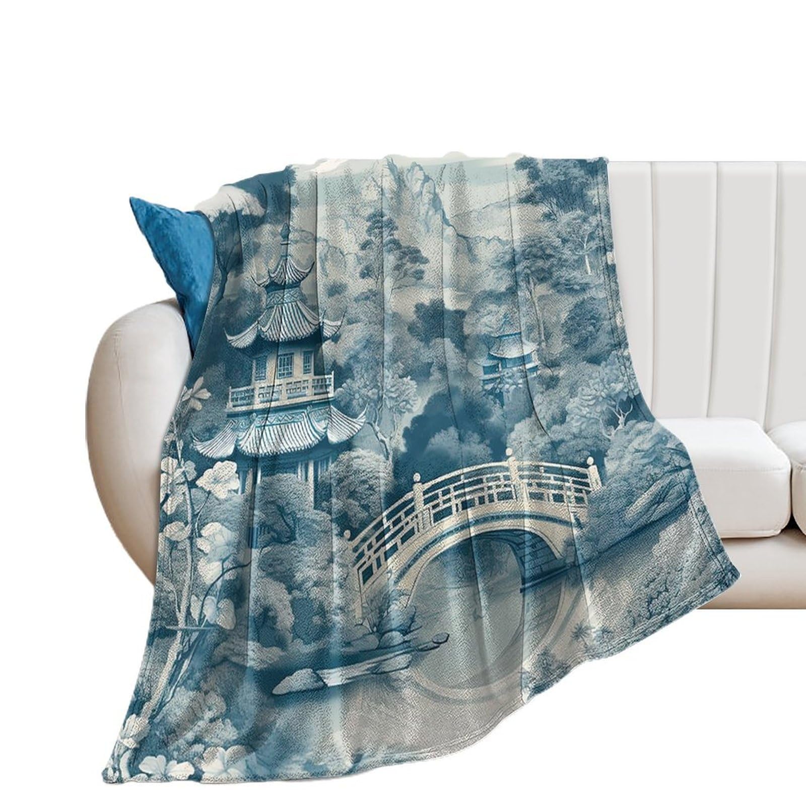 Couverture en flanelle de 153x203 cm pour lit et canapé