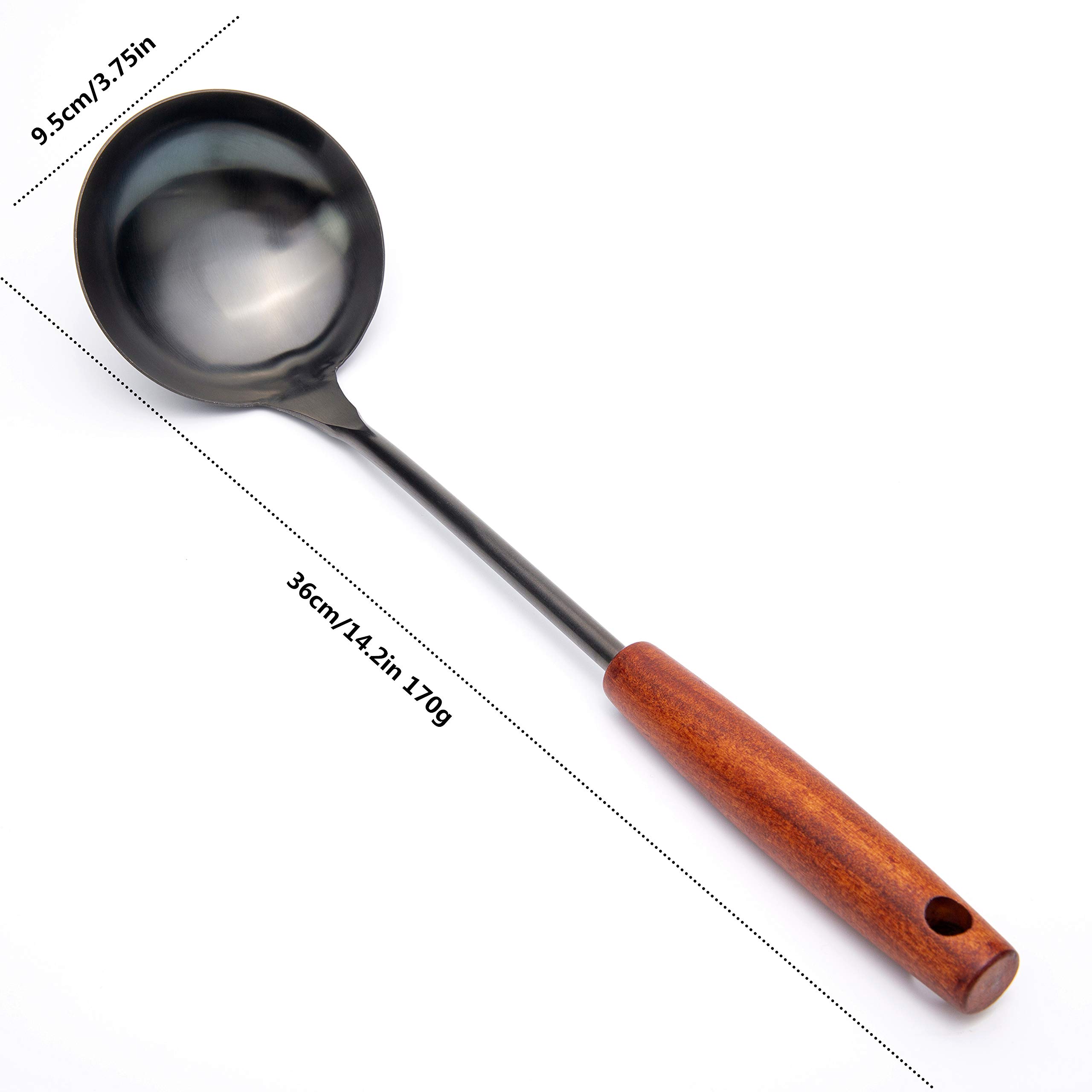 Wok Spatula & Ladle Set, 15" Stainless Steel
