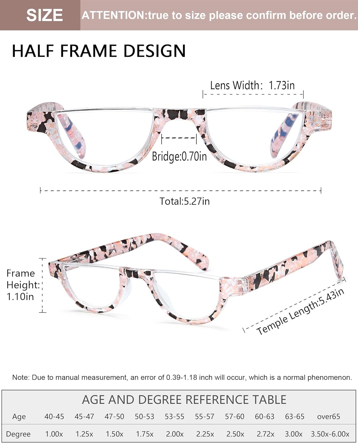 EYEURL Half Frame Reading Glasses for Women-4 Pack Blue Light Glasses Fashion Computer Readers for Women Anti UV Ray Eyeglasses with Spring Hinges,3.5 - Image 3