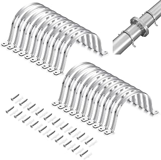 MorningRo 20 Pcs Hangers for 4" Dust Collection Hose and Pipe Stainless Steel Hose Hangers with Mounting Screws 4 Inch Dust Collection Fittings Collector Accessories