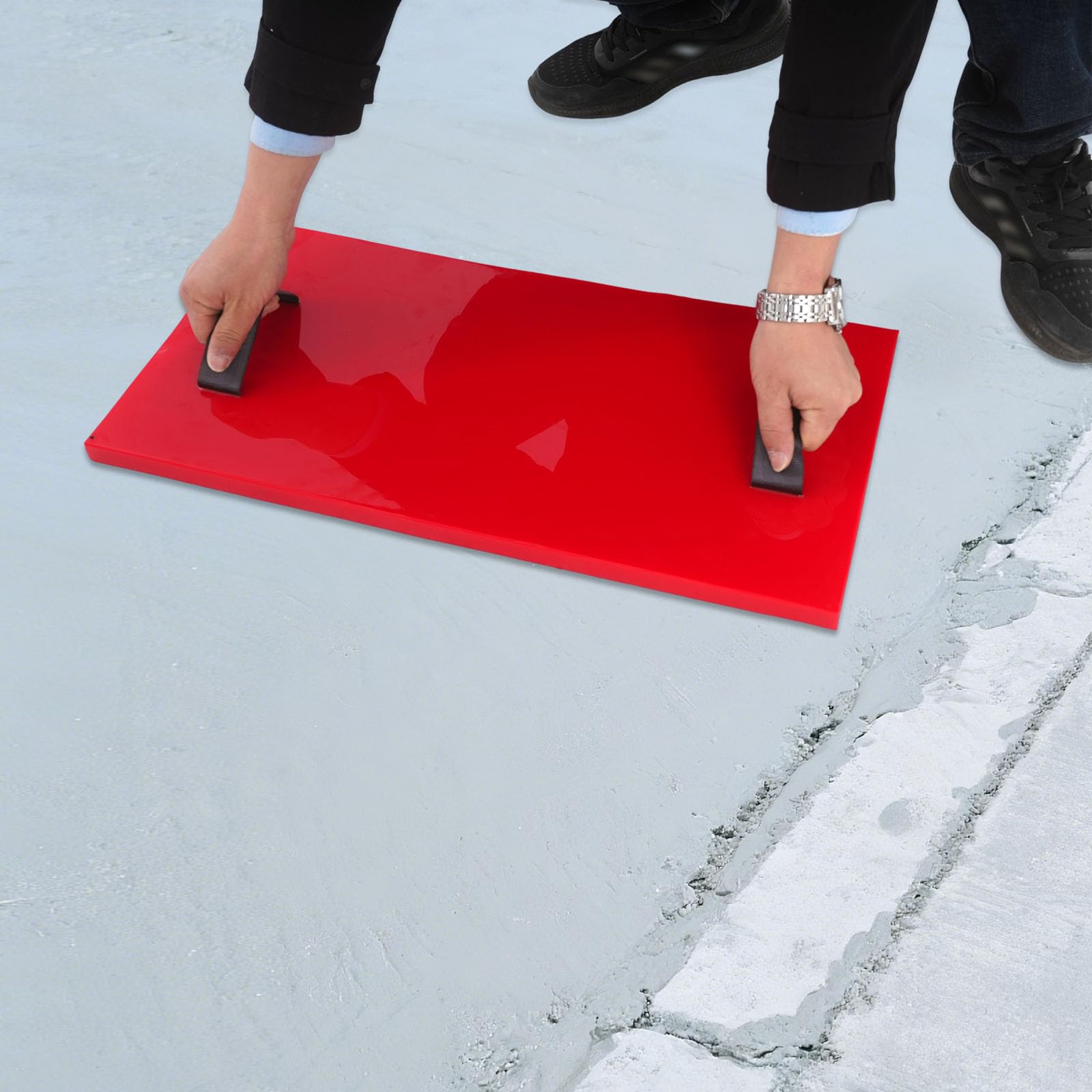 Tapis de tampon en béton - 60 x 30 cm - En polyuréthane - Avec structure en pierre naturelle - Nettoyage facile - Pour sols en béton, chemins de jardin, cour, texture créative
