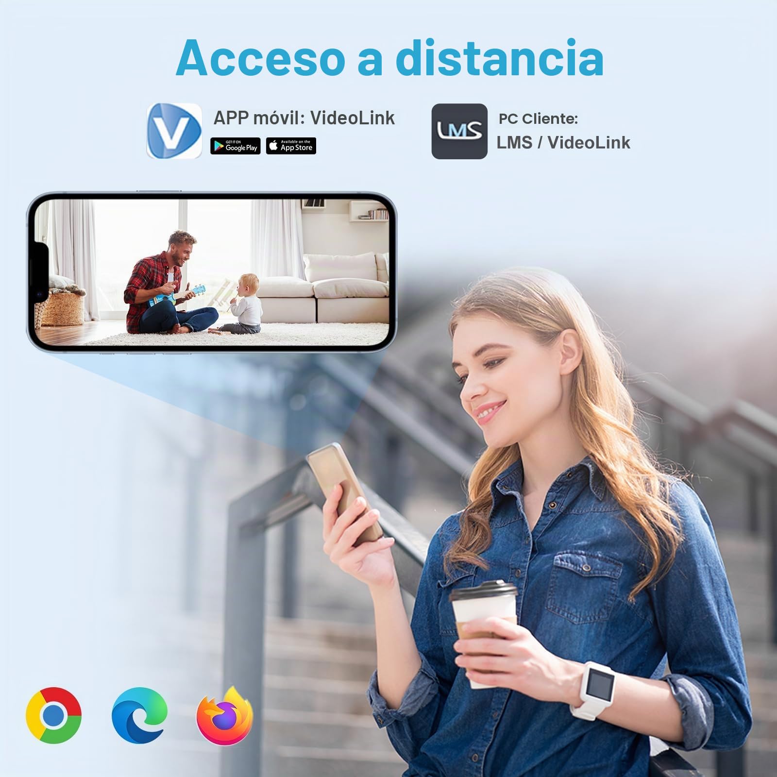 Anpviz 5MP PoE IP Camara Vigilancia Exterior, 30m IR Visión Nocturna | 30m Visión Nocturna Infrarroja, Lente 2,8 mm, Micrófono, Todo Metal, Cableado, Sin Adaptador, IP66 (Serie U)
