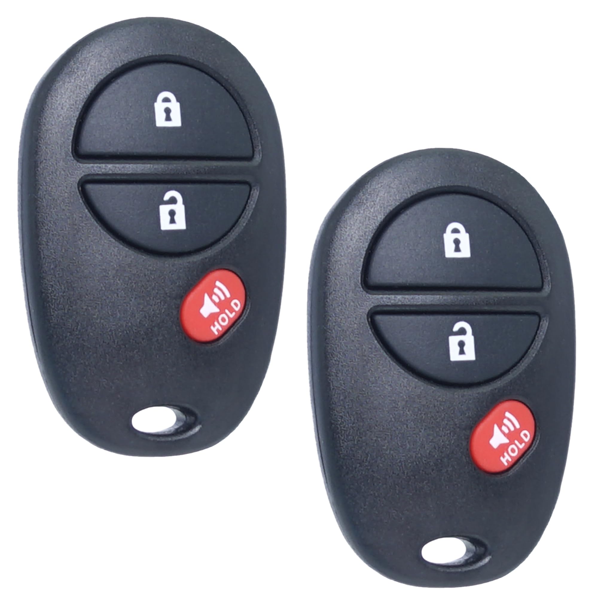 Key Fob Keyless Entry Fits for Toyota 2007-2017 Tundra /2005-2016 Tacoma / 2008-2013 Highlander / 2004-2015 Sienna /2008-2016 Sequoia Remote Control Replacement GQ43VT20T 89742-AE010 3 Buttons