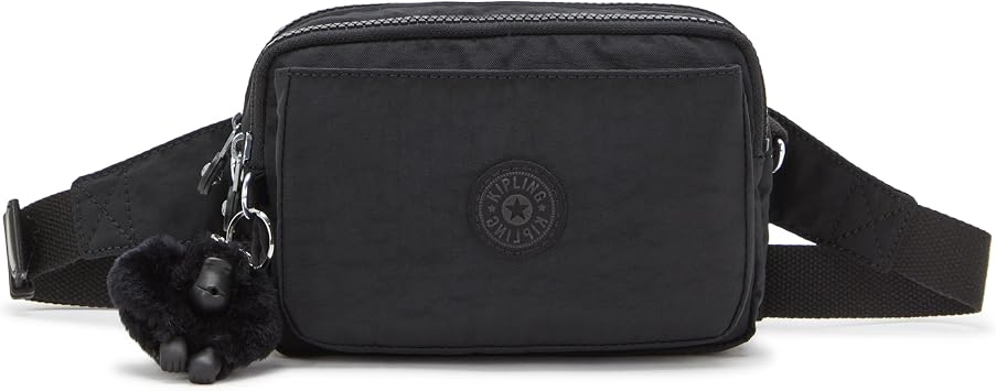 Kipling ABANU Multi Small Crossbody Convertible to waistbag, Black Noir Black