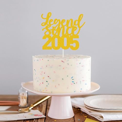 Miniatura 4 de Decoración para tartas con leyenda desde 2005, feliz cumpleaños 18, saludos a los 18 años, adiós a la decoración falsa para tartas, decoración de