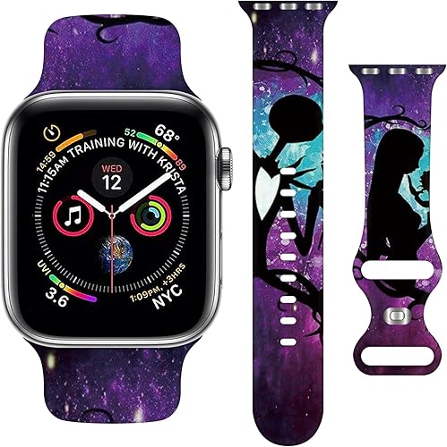 Correa festiva compatible con Apple Watch Band de 1.496 in, 1.575 in, 1.614 in, 1.654 in, 1.732 in, 1.772 in, correas deportivas ajustables de