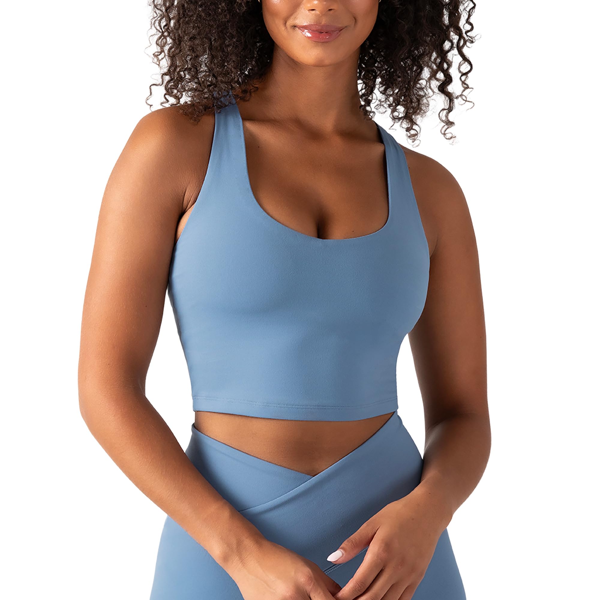 YITTY Active Sports Bra Tank, Tank Top for Women with Built-in Bra, Racerback, Removable Cups, Low-Impact Yoga and Gym