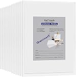 Genixart Panneaux de toile blanche, primed professionnel toiles d'artiste conseils pour acryliques & Peintures à l'huile (5"x7", 12Pack)