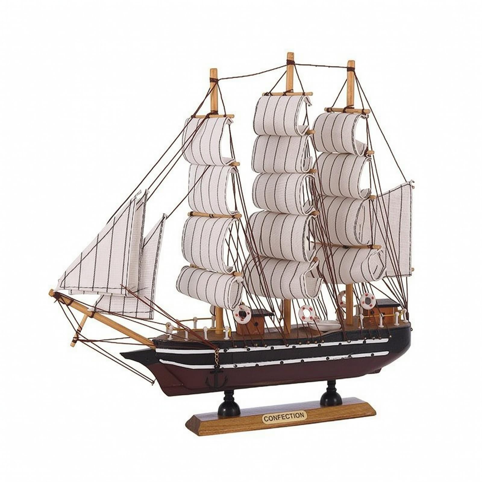 Modello di Nave in Legno Rustico, Stile B
