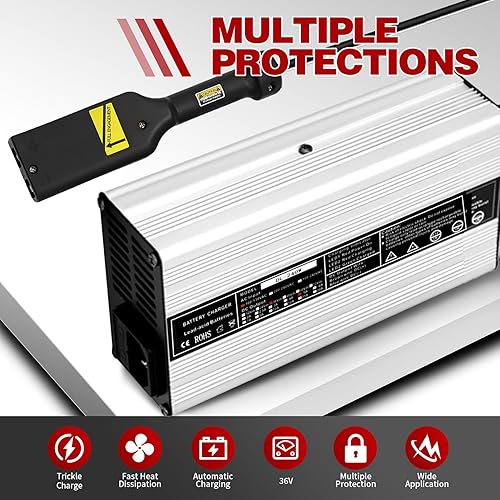 Miniatura 7 de Nakkaa Cargador de batería de 36 V 5 A con enchufe D Volt de repuesto para carrito de golf Medalist EZGO Txt