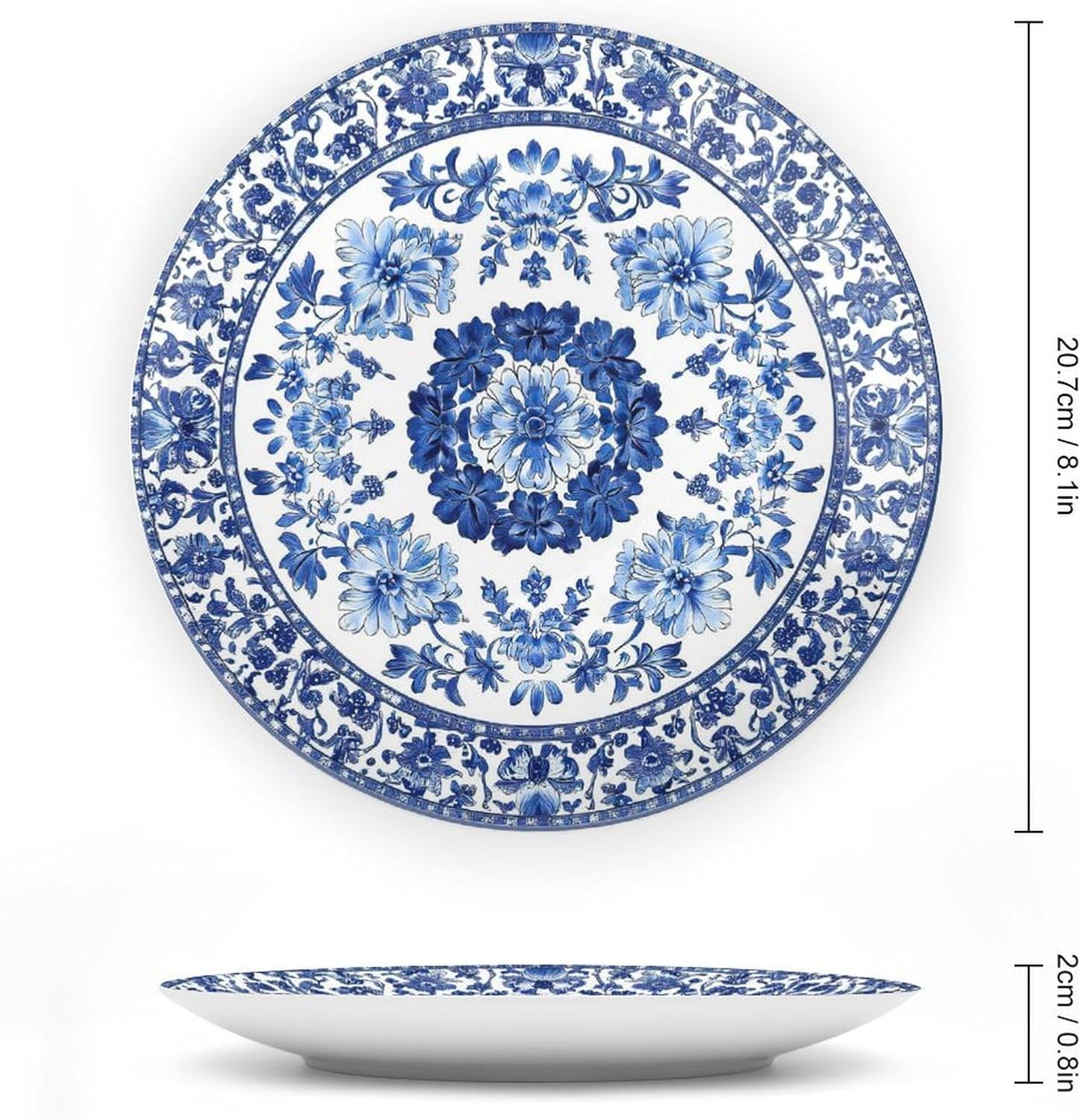 Exquisite Ceramic Decorative Plate, Porcelain Bone Porcelain Plates with Display Stand for Kitchen Dining Room Wine Cabinet - Chinese Style Unique Home Decor