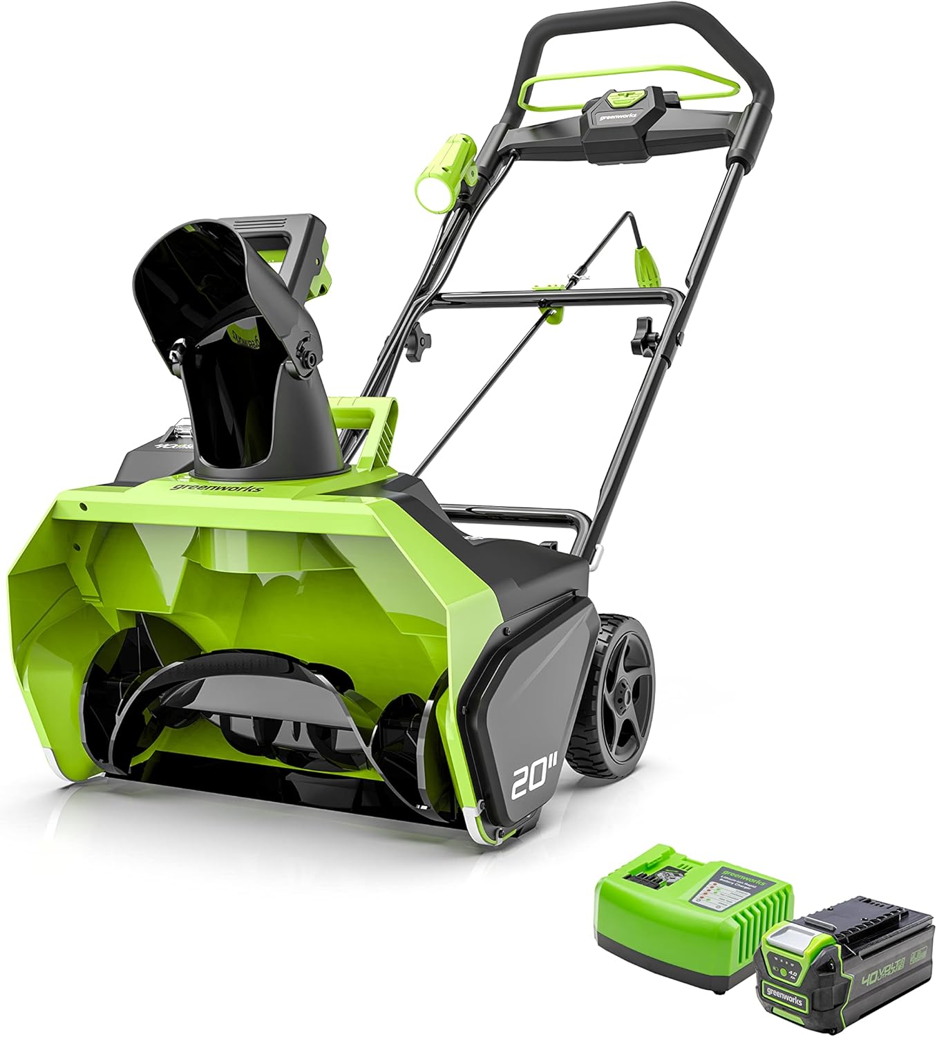 Greenworks batterypowered snow blower GD40ST + 40V Battery G40B4