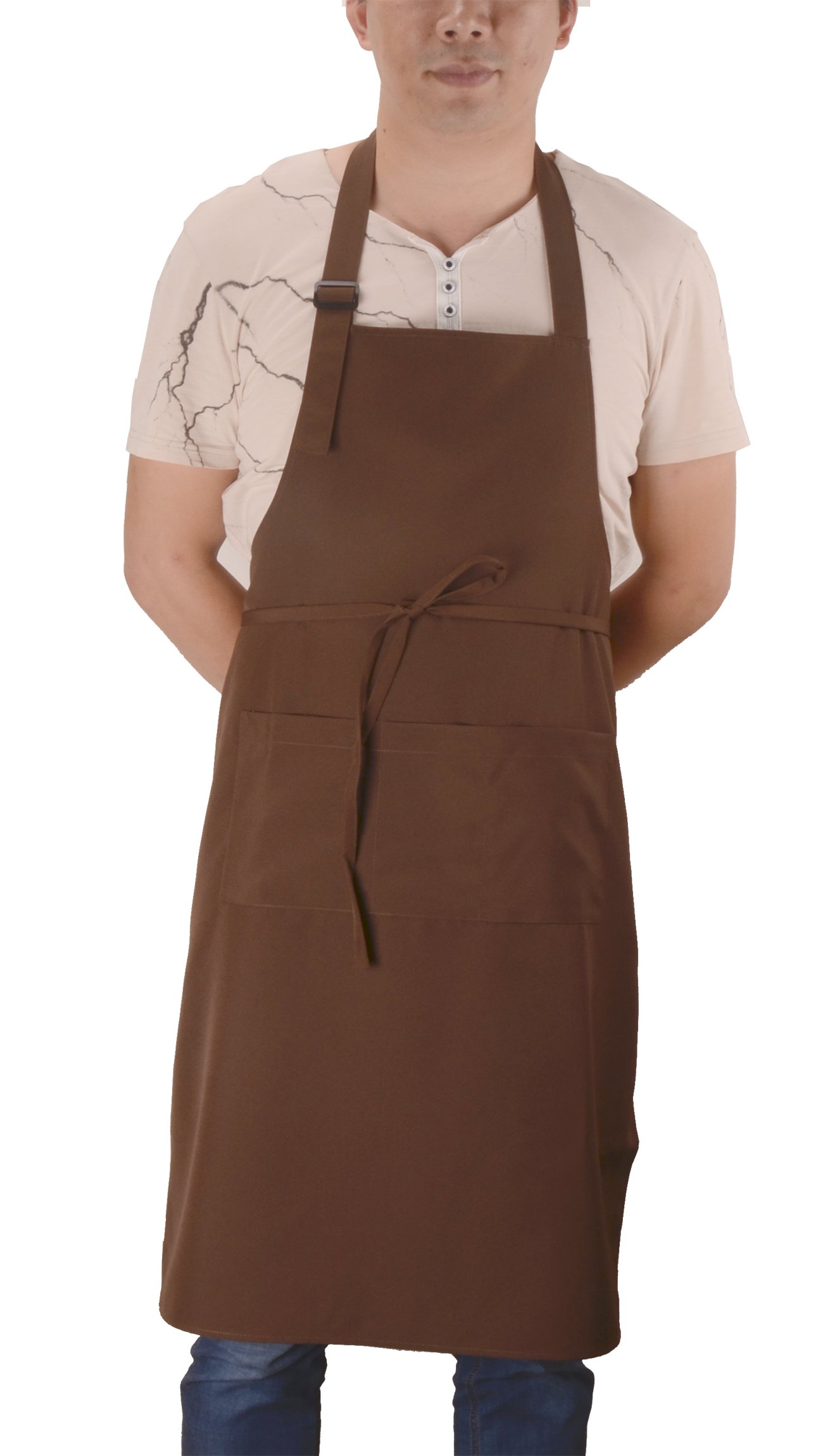 Sew Ur Vida Ajustable fría Impermeable Babero Delantal con 2 Bolsillos, Resistente, fácil de Limpiar, Apto para el hogar Cocina jardín y Restaurante, Unisex