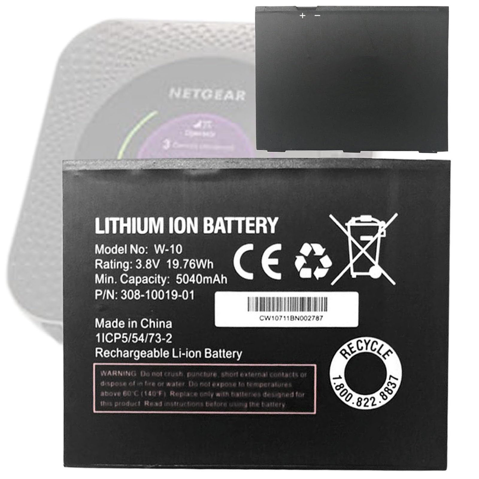 W-10 ersatz akku Kompatibel mit Netgear Sierra Wireless Router Nighthawk M1 MR1100 (Nicht für W-10a)