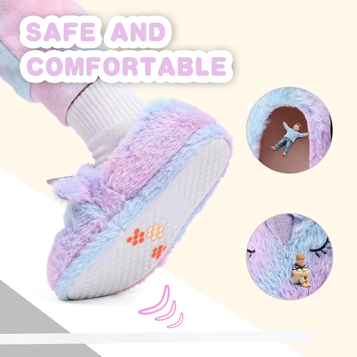 WateLves Toddler Slippers Unisex-Child Full Wrapped Bedroom Slipper Boys Girls Comfortable Winter House Shoes(Toddler/Little Kid/Big Kid)