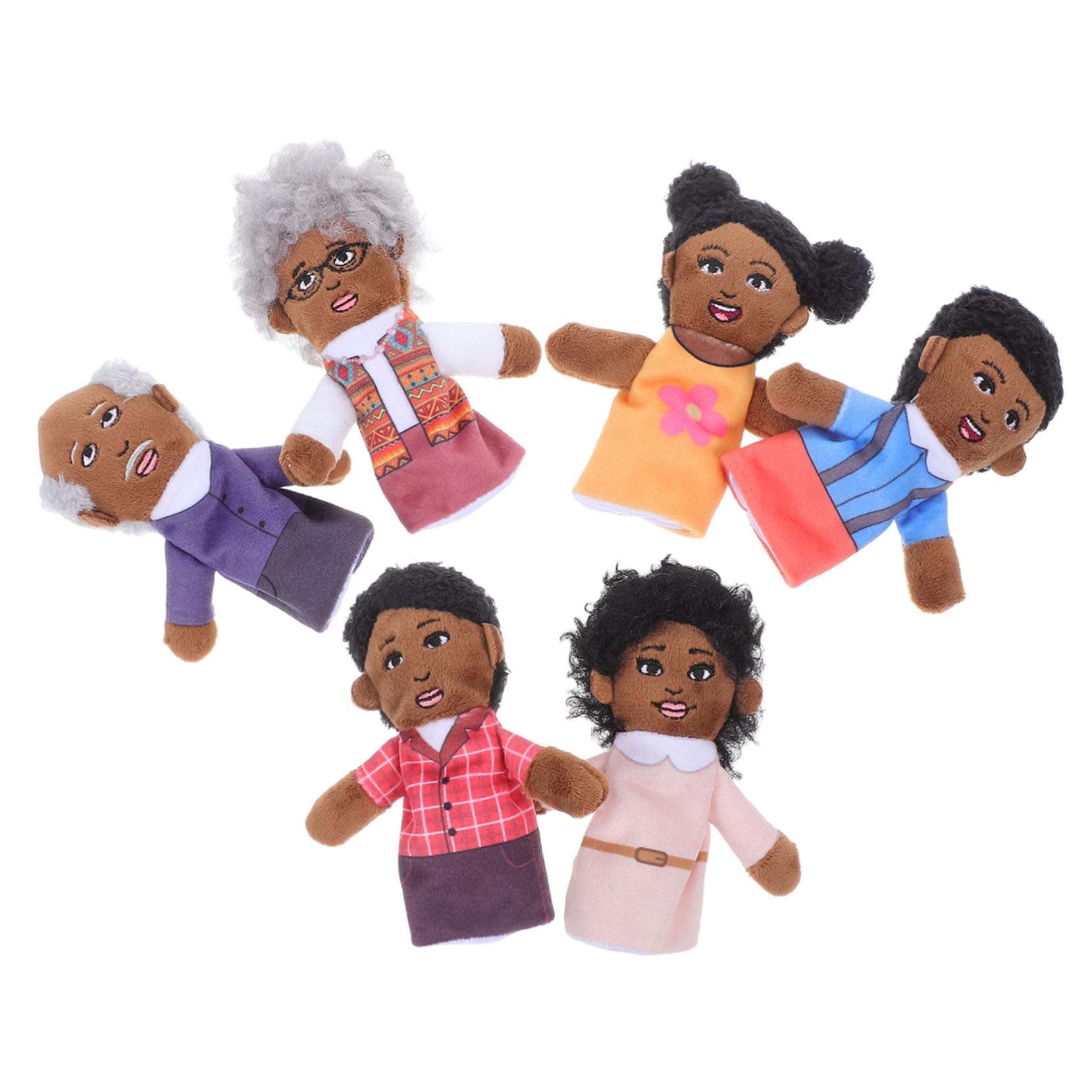 Marionetas de Dedo Familiares 6piezas de Felpa y PP Cotton, Papá