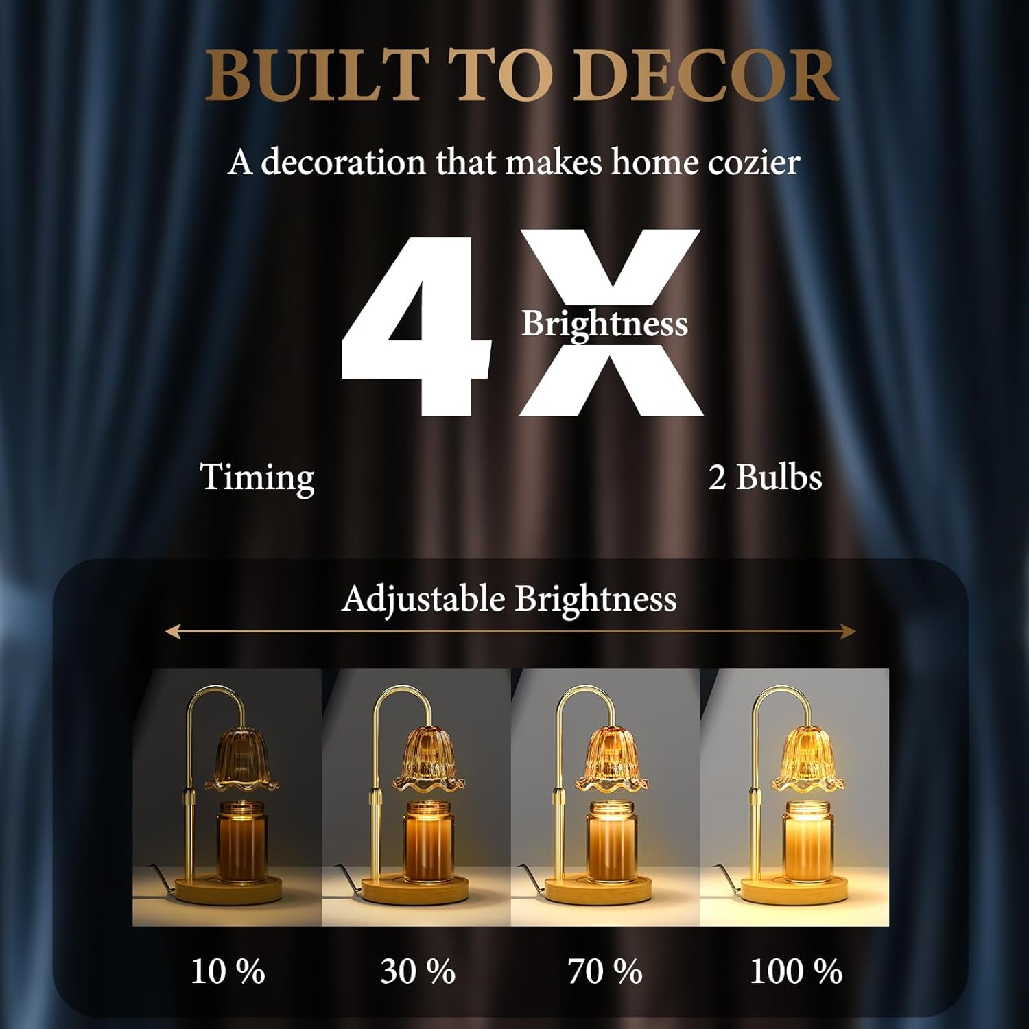 Candle Warmer Lp with Timer Dimmable Light & Adjustable