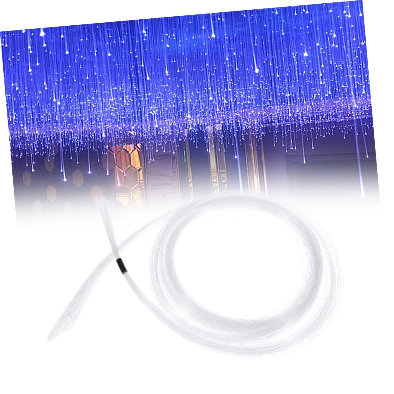 DIYEAH 50Pcs LED Fiber Optic Curtain Lights Long Decorative Fiber Lights for Parties Festivals Home Decor High Brightness Energy Saving Versatile Lighting