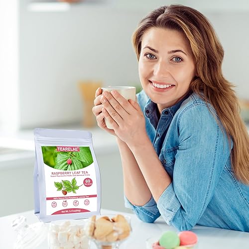 Miniatura 4 de TEARELAE - Té de hoja de frambuesa - 0.05 oz x 60 unidades - Bolsas de té de hojas de frambuesa roja 100% pura y natural - Promueve un embarazo