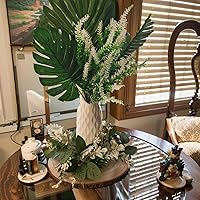 Vista 8 de 10 piezas de grandes rodajas de madera para centros de mesa de 9-10 pulgadas, rondas de madera para decoración de mesas, círculos de madera rústicos