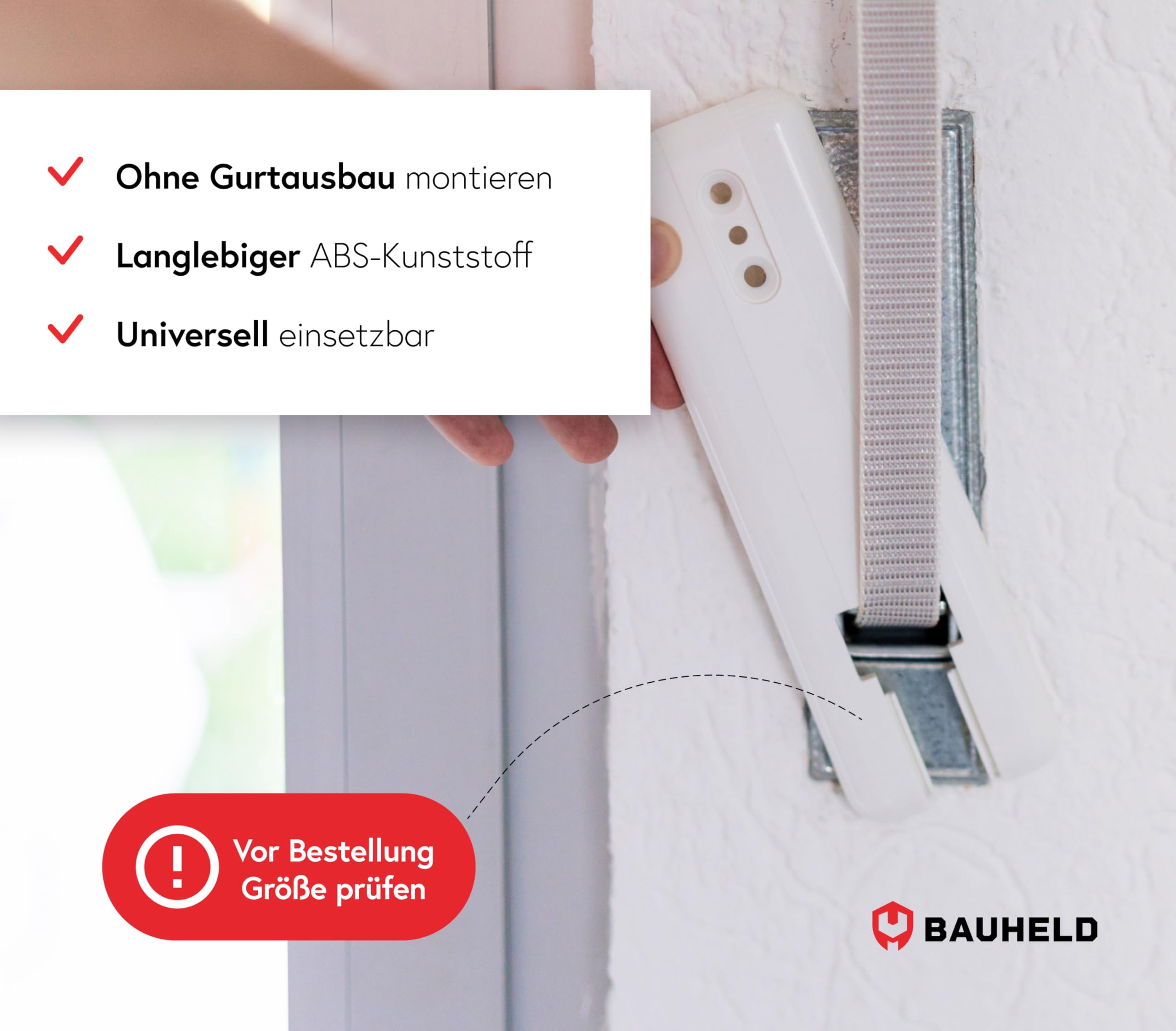 BAUHELD® Cubierta Para Correa De Persiana De Metal, 135 Mm