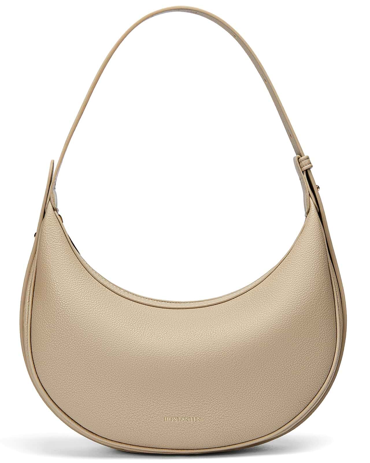 BOSTANTEN Crescent Shoulder Bag Vegan Leather Purses for Women Trendy Crossbody Clutch Hobo Handbag Adjustable Strap