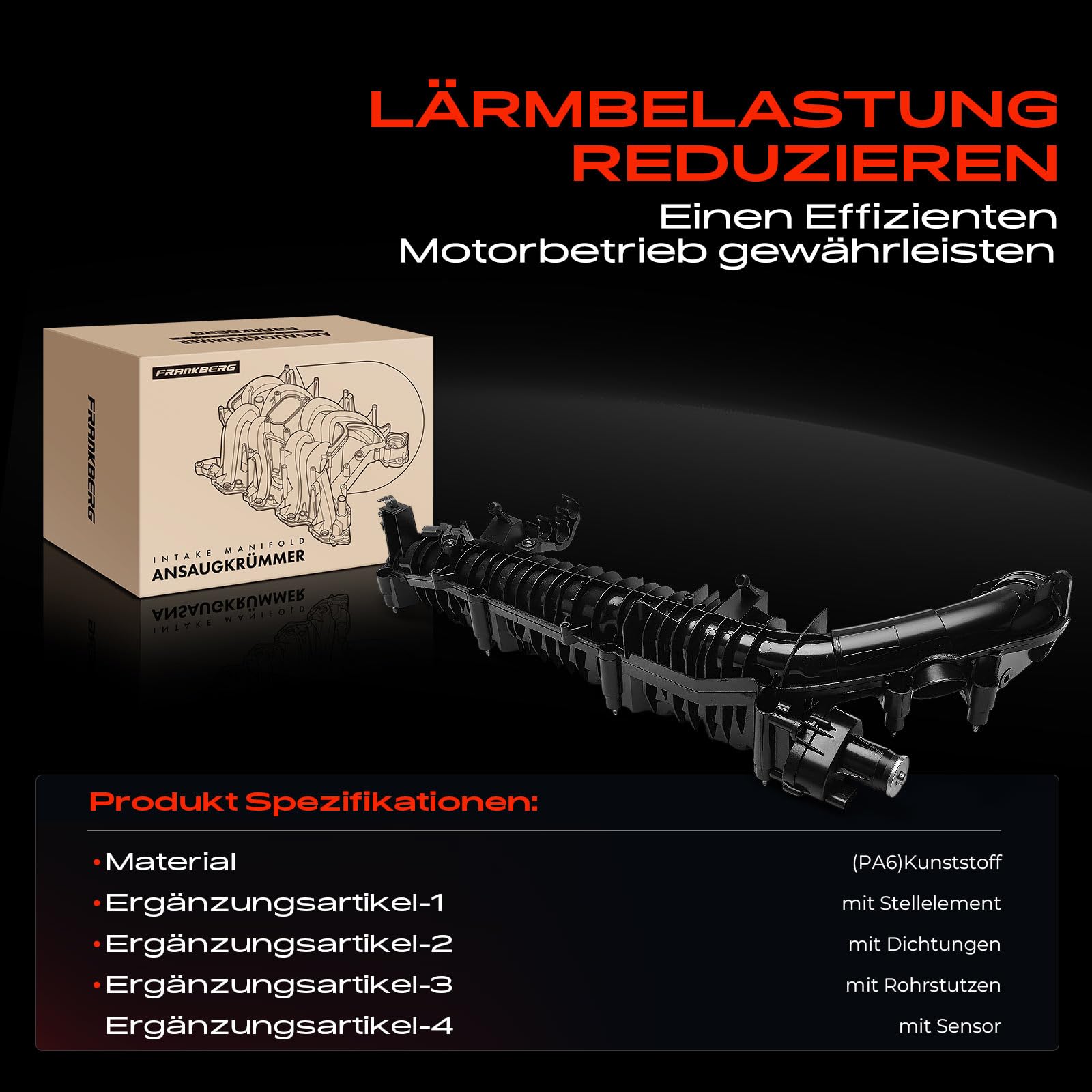 Frankberg Collettore di aspirazione compatibile con X5 2018 5 2016-2020 7 2015-2020 X6 Intake Manifold 3.0L con Actuator Replace# 11618477029