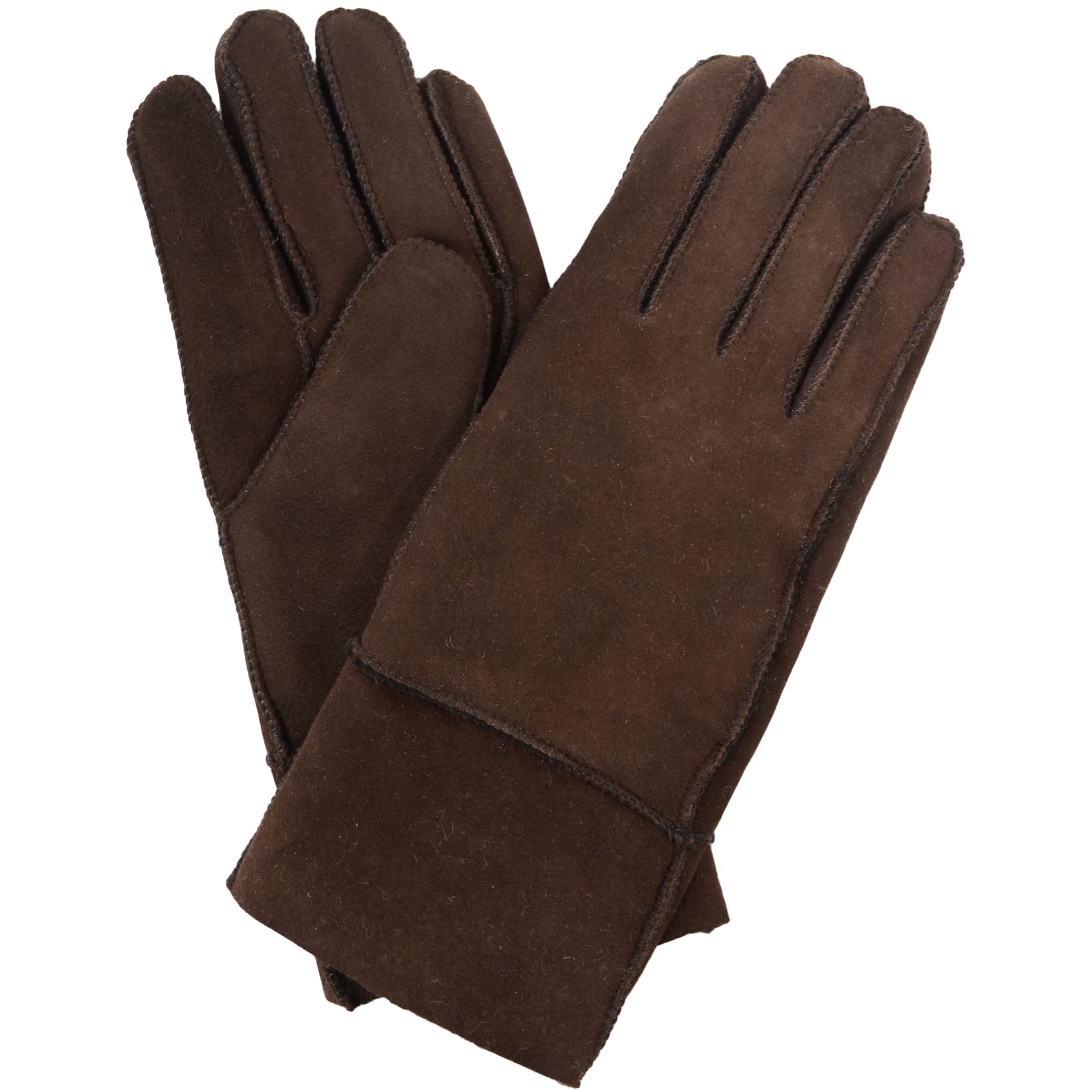 SNUGRUGS Womens 100% Genuine Sheepskin Glove - Chocolate - Medium (7")