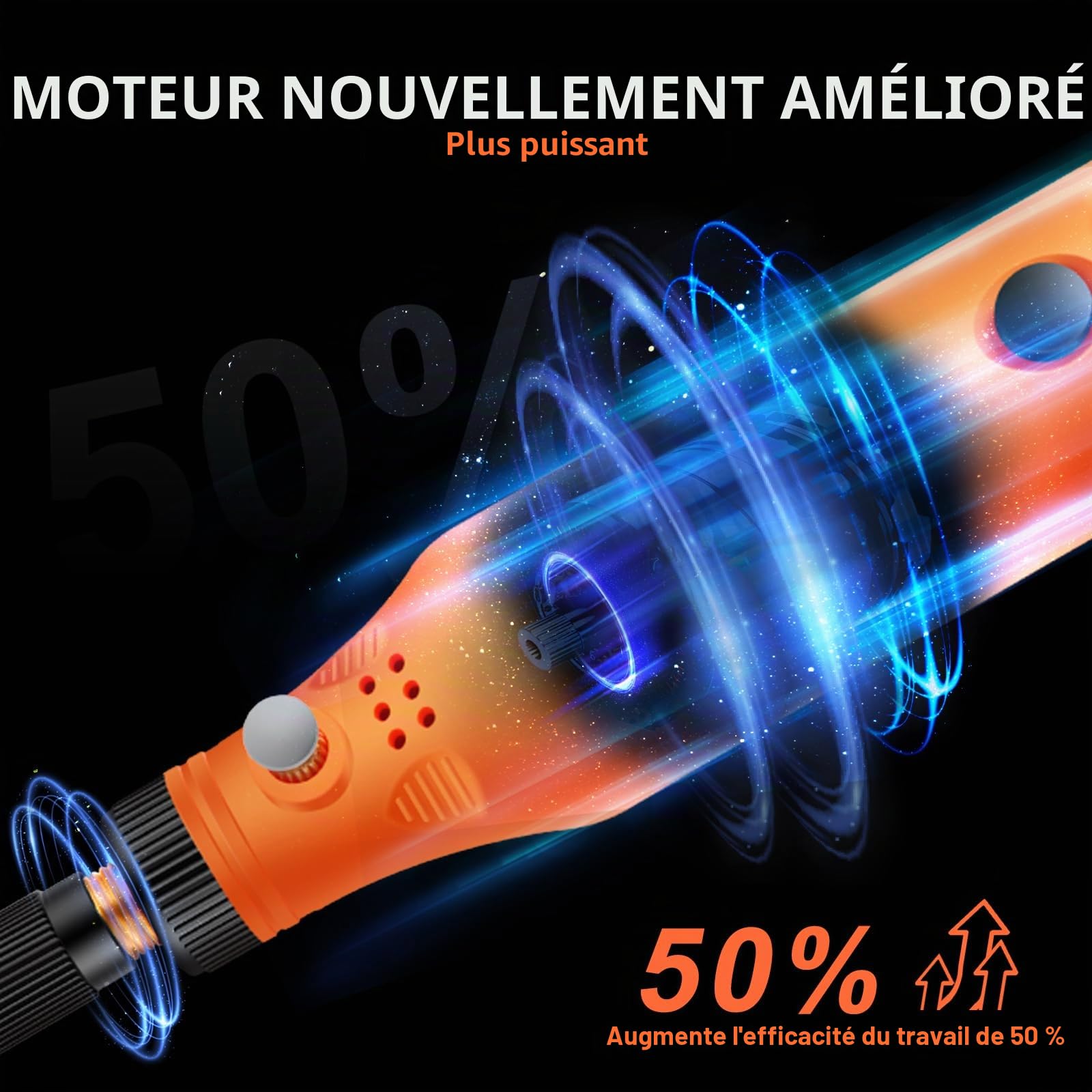 Mini Outil Multifonctionnel, Kit de Ponceuse à 3 Vitesses avec 72 Pièces d'Accessoires, Type-C Chargement Outil d'Artisan pour Gravure, Ponceuse, Polissage, Perçage, Meulage