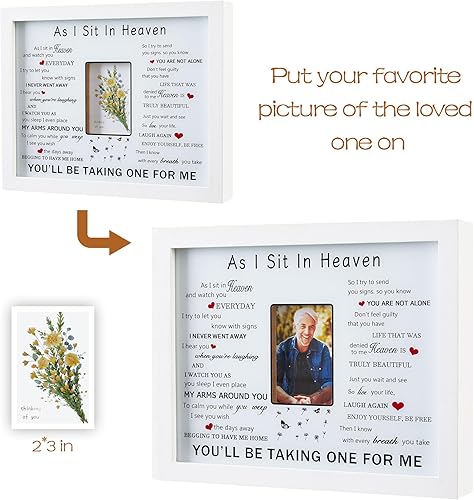 Miniatura 6 de WOODEXPE Regalo de condolencias de 8 x 10 pulgadas, caja de sombra conmemorativa LED de recuerdo, marco de fotos, regalos conmemorativos