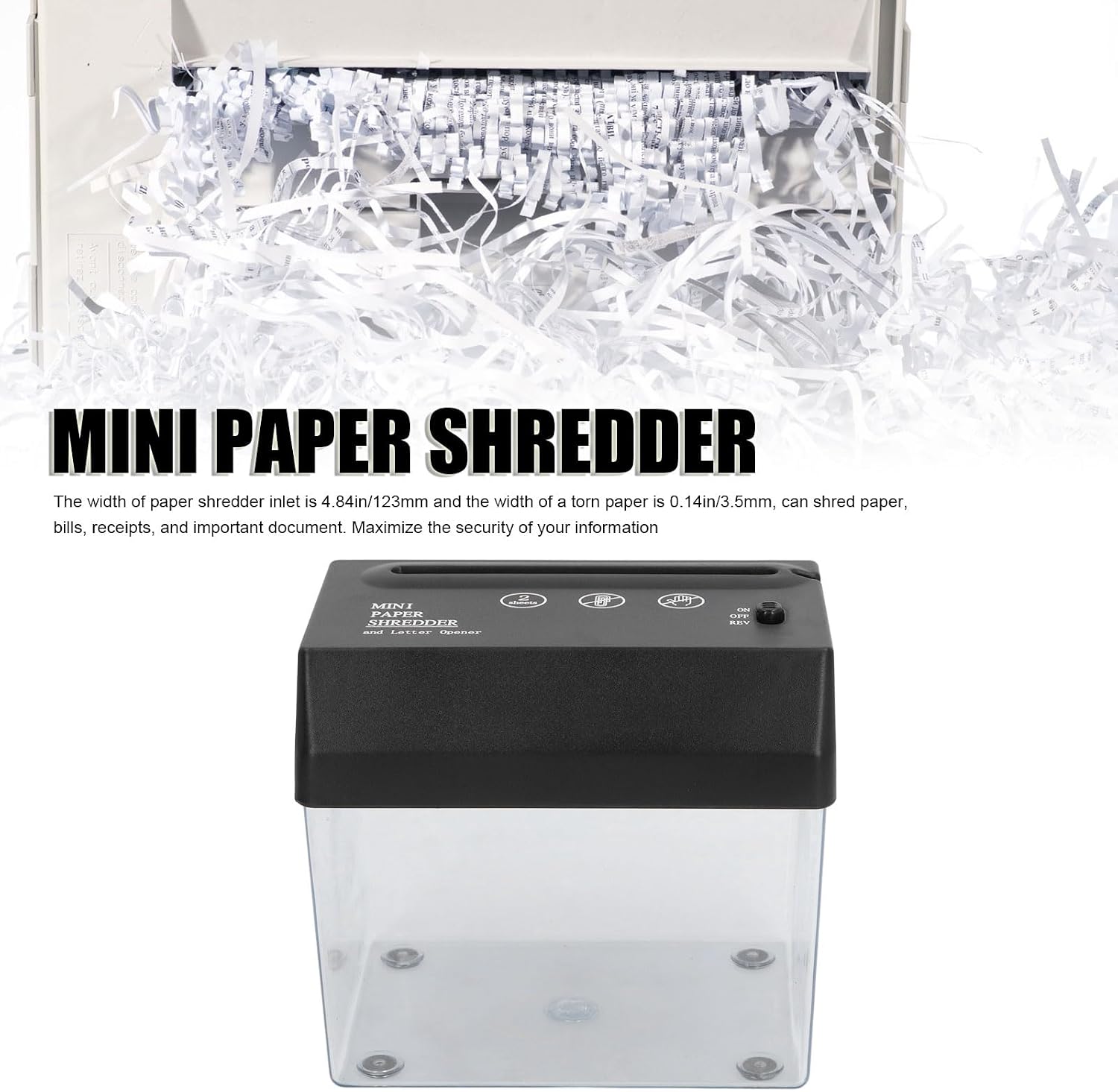 Mini Electric Paper, USB Electric Portable for 2 Sheets of A6 Paper, or 1 Sheet of A4 70g Folded Paper, Desktop Strip Cutting Tool, Office, Home