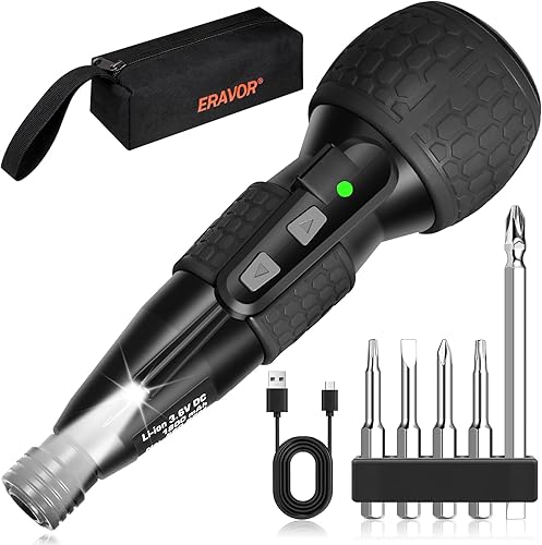 Destornillador eléctrico inalámbrico de 3.6 V, destornilladores eléctricos recargables, herramienta automática de reparación del hogar con mango