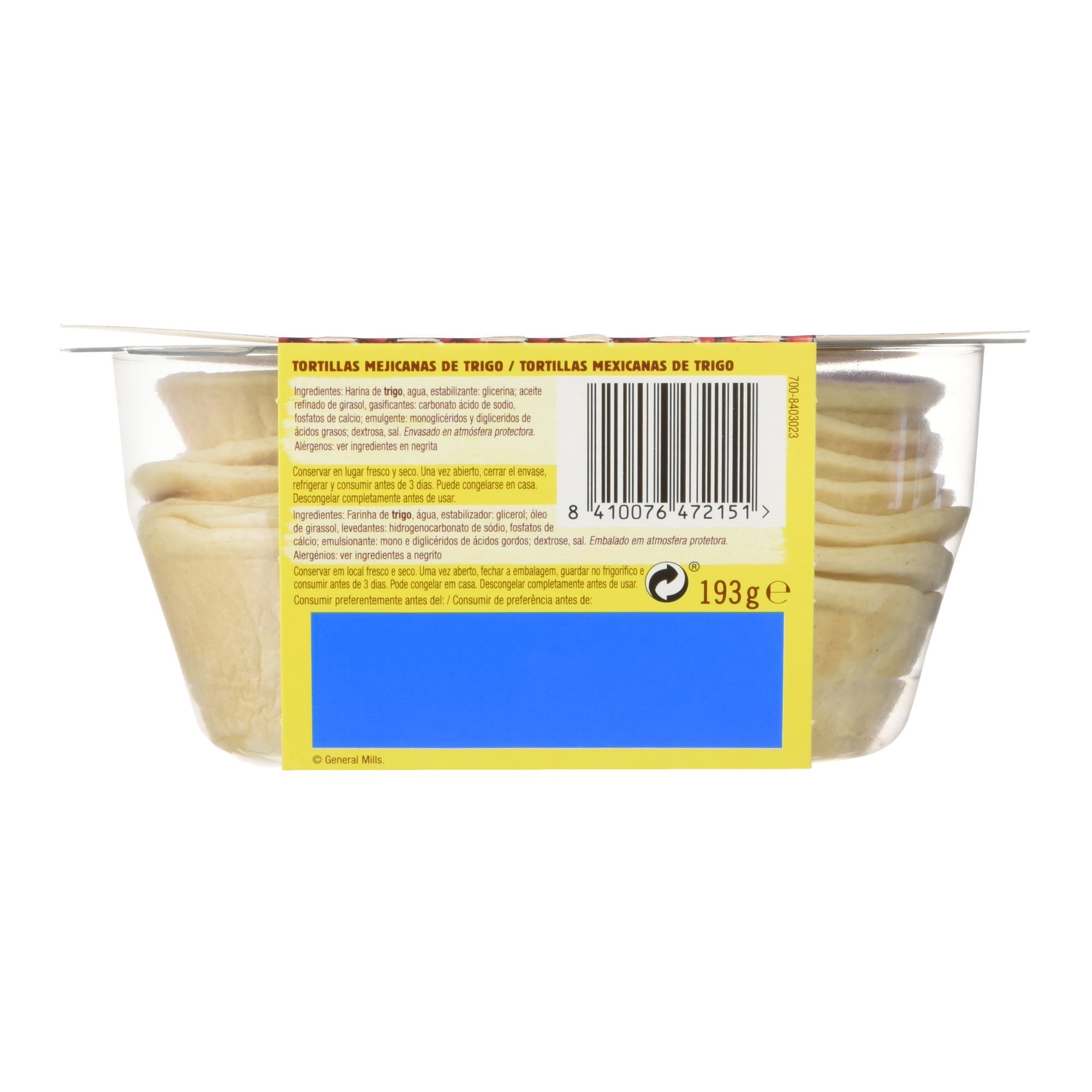 Old El Paso Tortillas de Trigo Barquitas, Fáciles de Llenar, Sin Conservantes, 8 Unidades, 193g