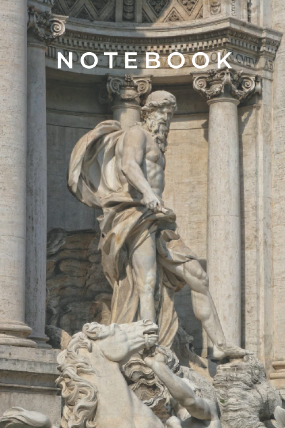 Journal Fontaine de Trevi au style baroque italien avec couverture artistique
