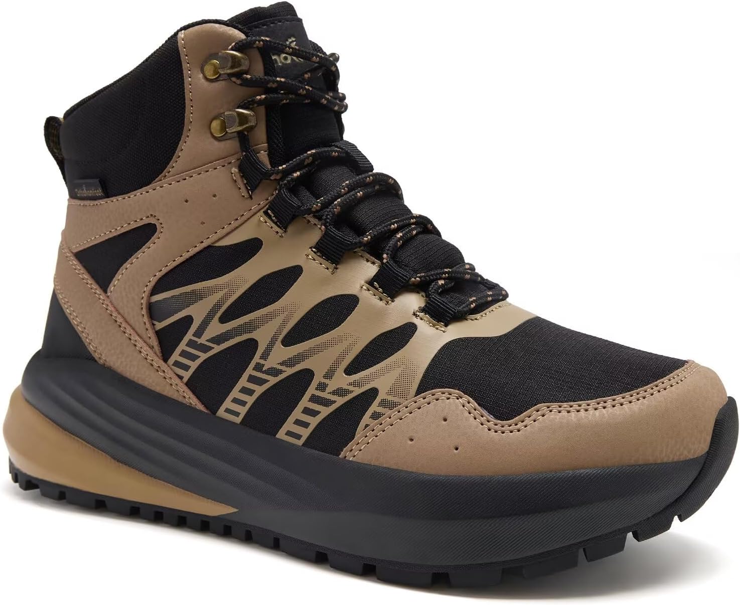 Men's Orthopedic Wide Waterproof Hiking Boots: Comfortable Plantar Fasciitis Work Walking Running Trekking Shoes, Orthotic Non Slip Adventures Ankle Support Trail Mid Boots for Foot Pain Relief
