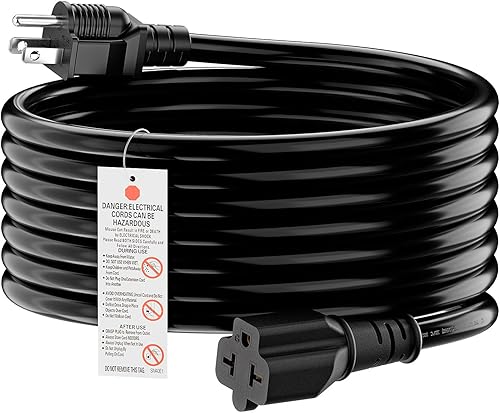 Miniatura 14 de [4 en 1] Cable adaptador de CA para el hogar de 12 AWG de 15 amperios a hoja T de 20 amperios, NEMA 5-15P a 5-15R/ 5-20R/ 6-15R/ 6-20R, adaptador de
