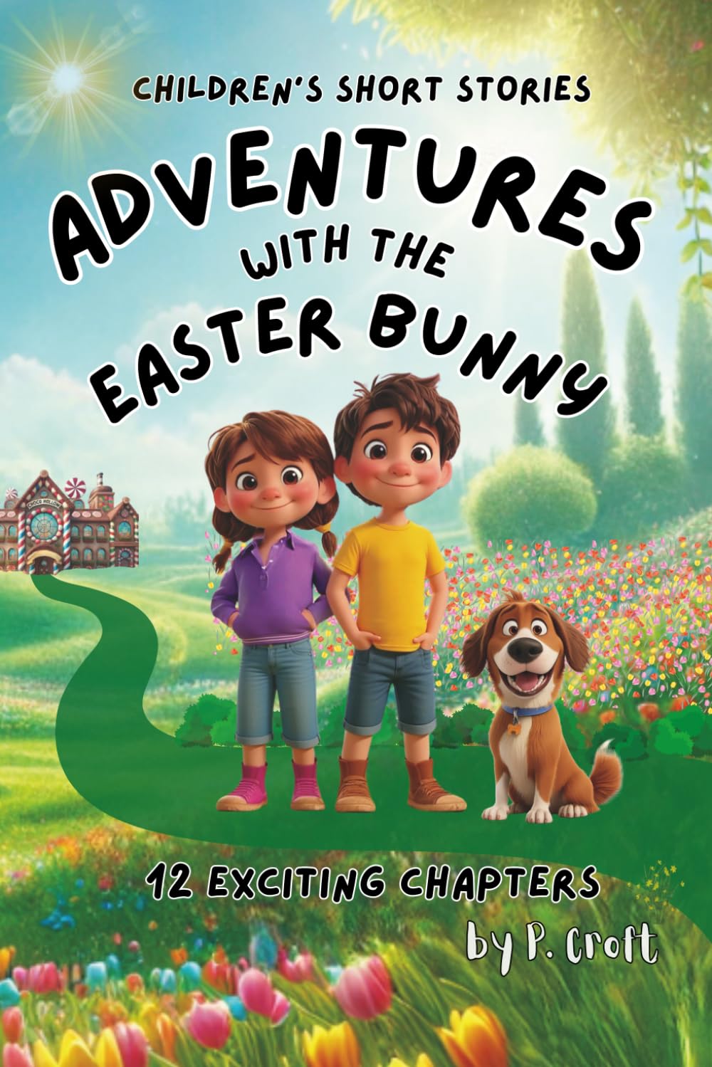 Children's Short Stories: Adventures with the Easter Bunny: 12 Exciting Chapters for Young Imaginations; Ages 8-12 (The Adventures of Sam, Mia & Max)      Paperback – Large Print, March 18, 2025