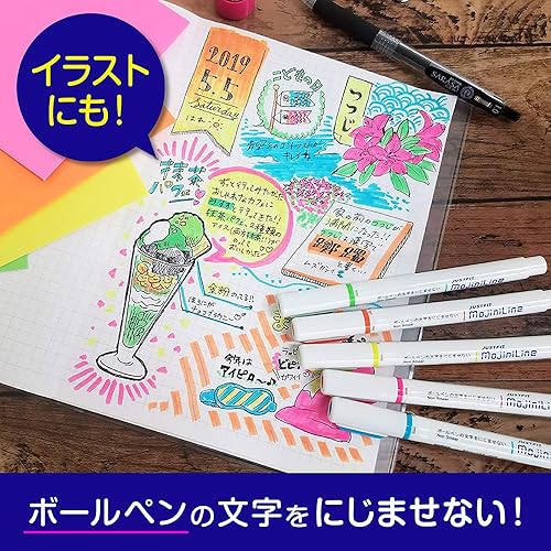 Miniatura 8 de Zebra B-WKS22-Y Resaltador, línea Just Fit Mozini, amarillo, 10 unidades