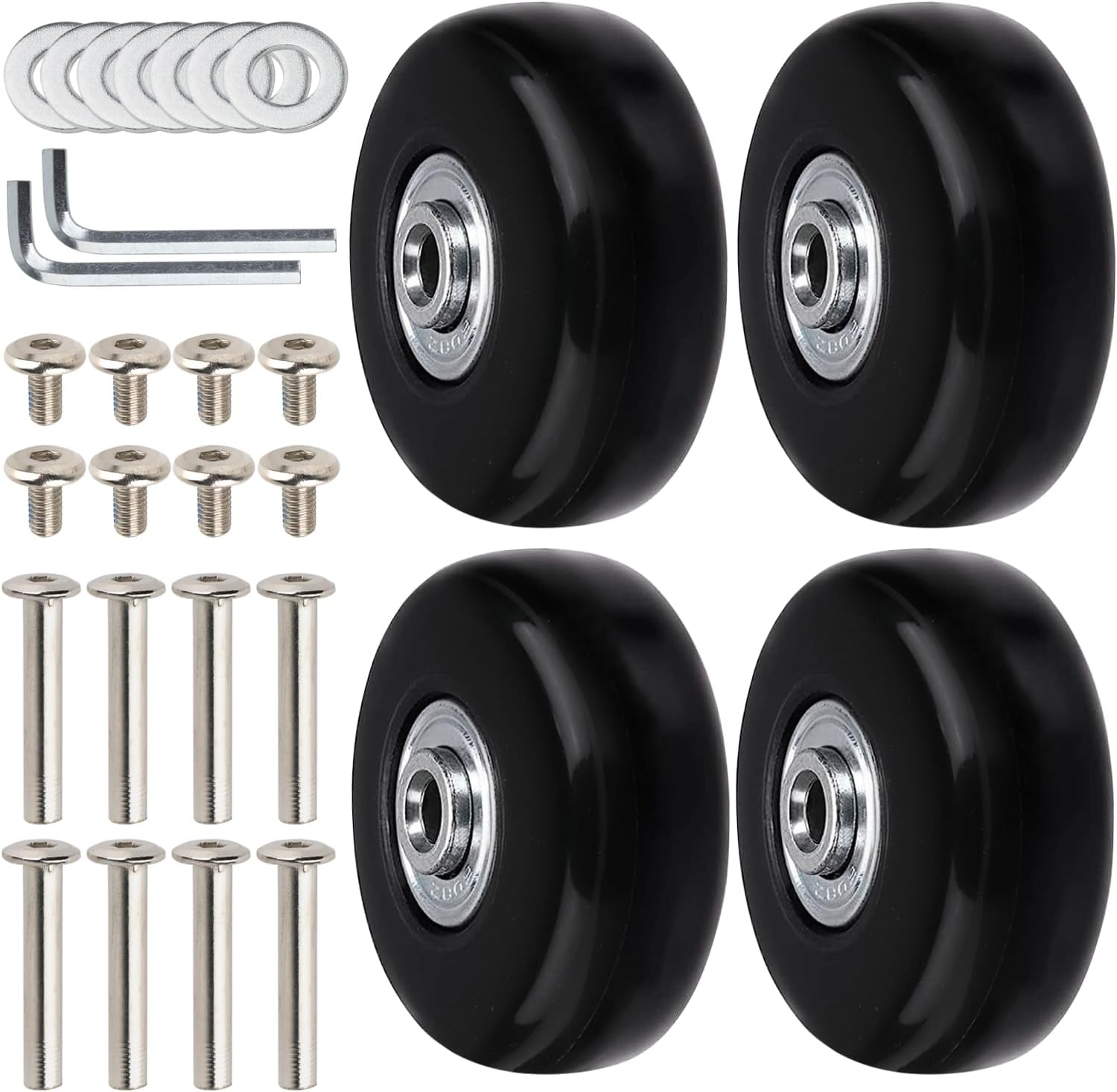 3 wielen voor skates 110 mm / 86A zwart