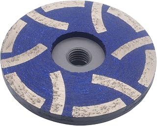 4 Inch Diamond Grinding Resin Filled Cup Wheel for Granite Marble Engineered Stone Quartz and Tile Coarse Grit 12 Segmented Diamond Grinding Wheel with 5/8"-11 Thread