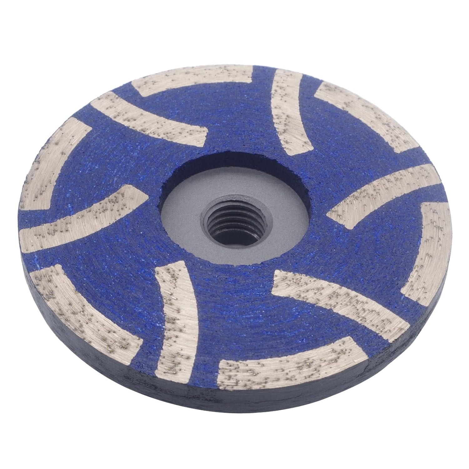Fine Grit 4 Inch Diamond Resin Filled Grinding Wheel for Granite Marble Engineered Stone Quartz and Tile 12 Segmented Diamond Resin Grinding Cup Wheel with 5/8"-11 Thread