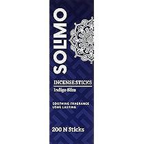 Amazon Brand – Solimo Incense Sticks, Set of 200, Indigo Bliss