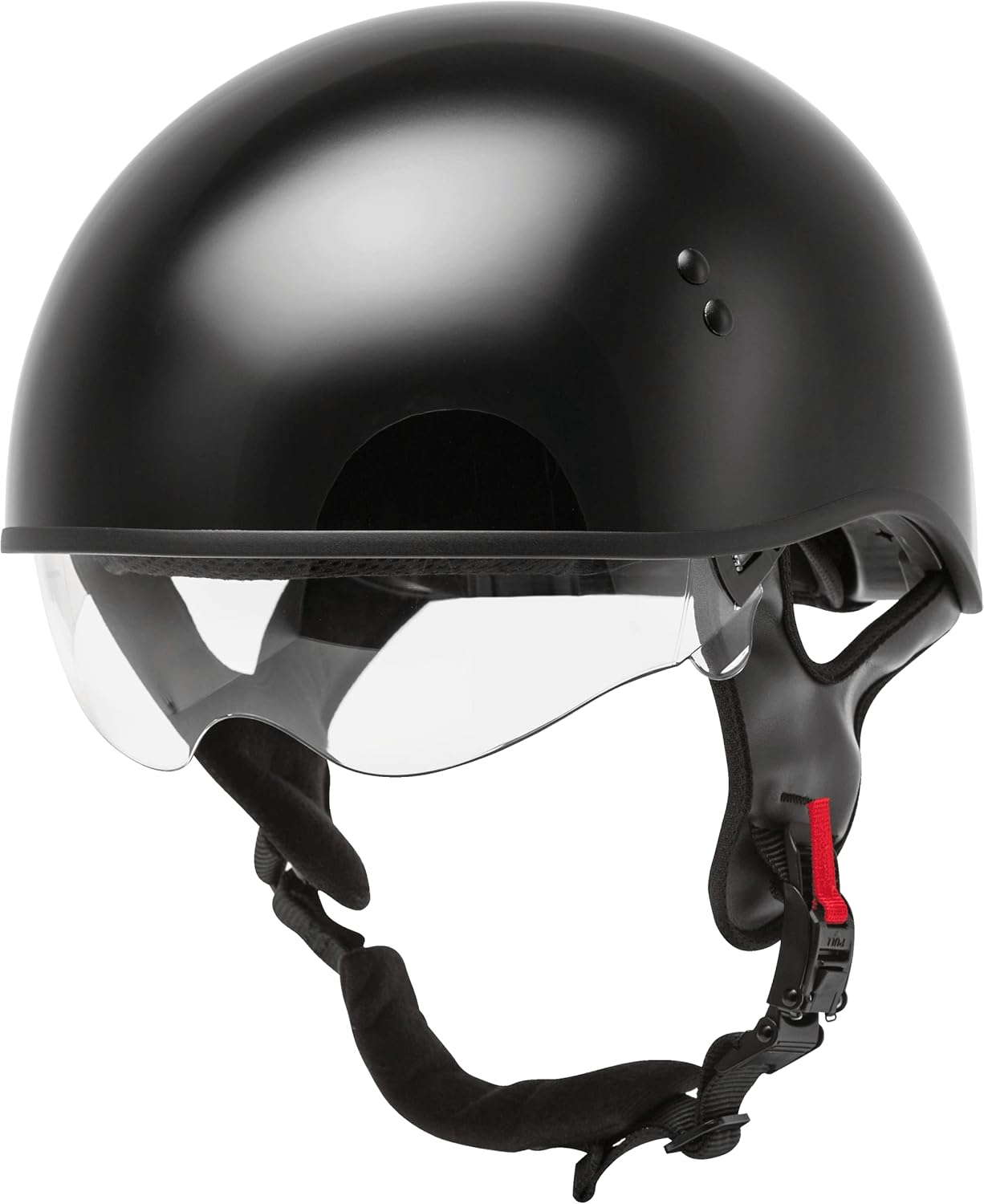 GMAX HH-65 Naked Motorcycle Street Half Helmet (Black, X-Large)