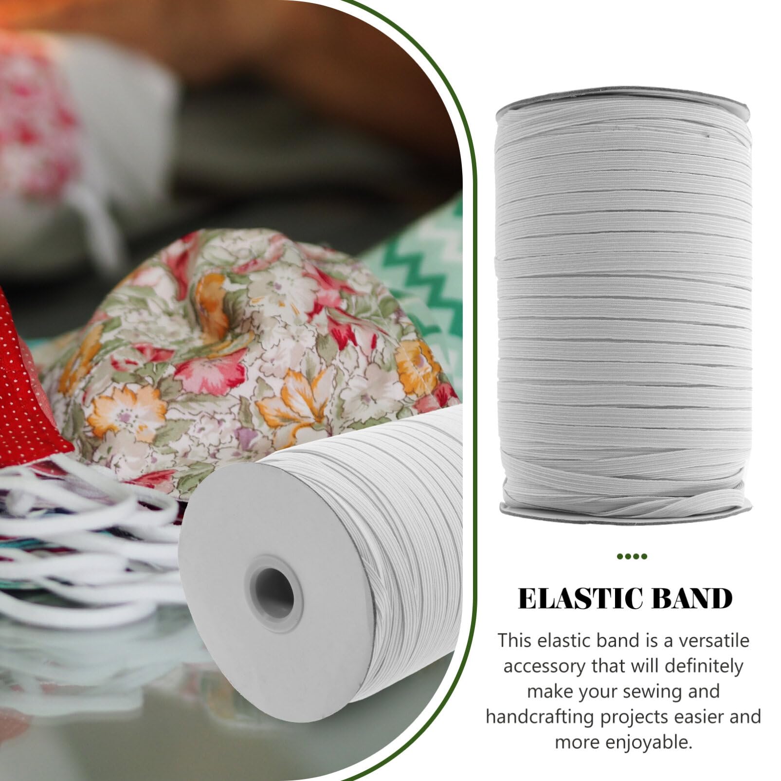 EXCEART Nastro Elastico per Cucire Corda Elastica Larga Fascia Elastica Resiliente per Progetti di Cucito e Artigianato