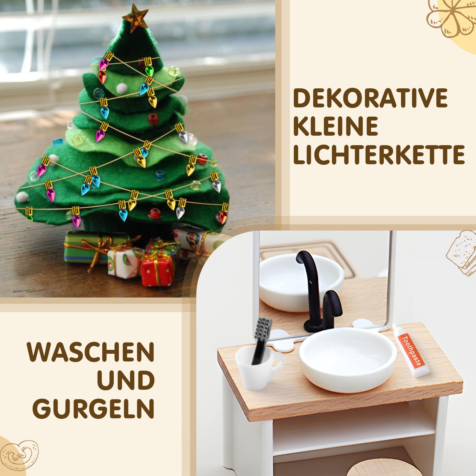 Wichtel Zubehör Set – 1/12 Miniatur-Küchenutensilien Für Puppenhäuser