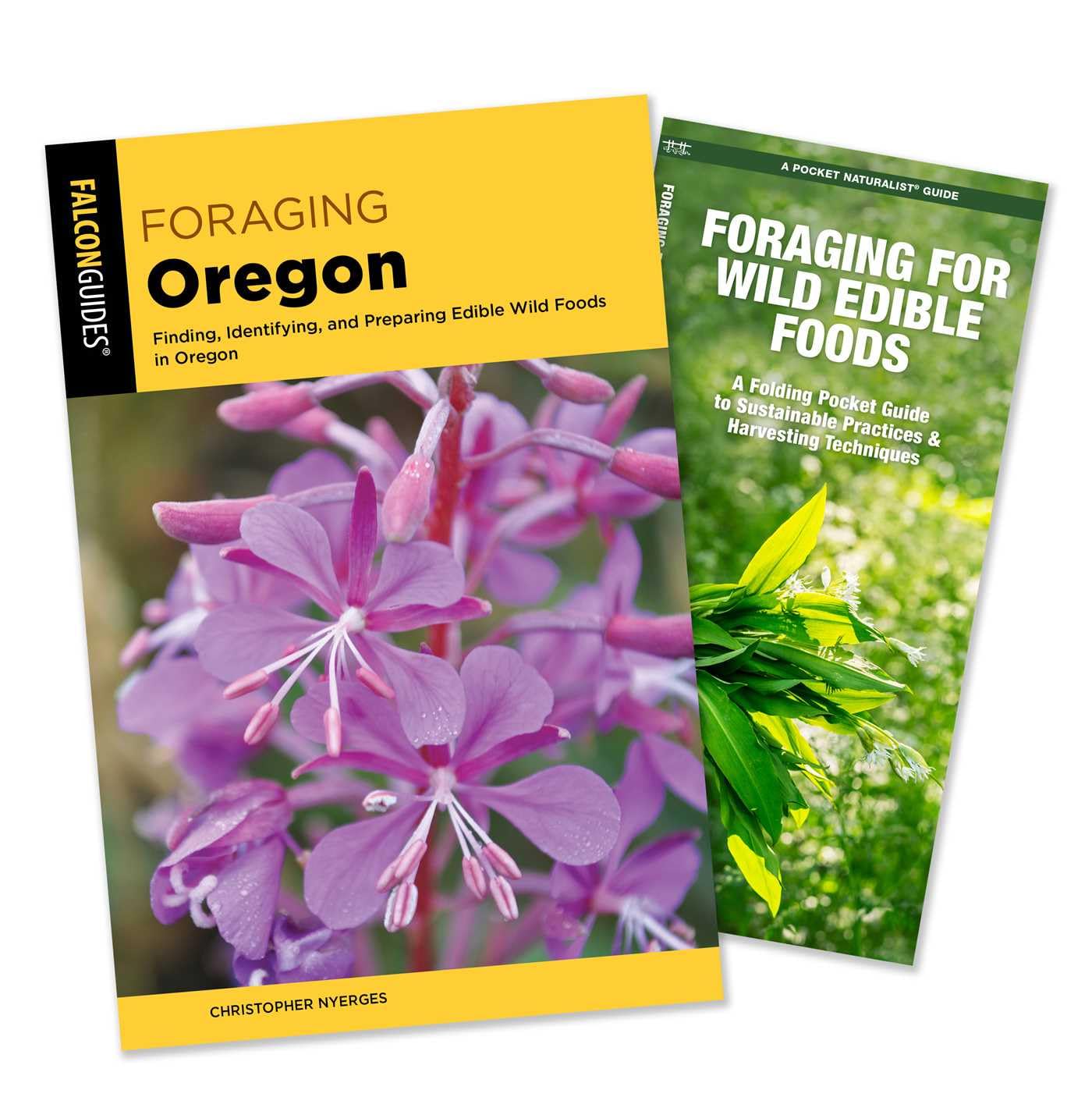 Foraging Oregon Guidebook and Folding Pocket Guide Bundle: Finding, Identifying, and Preparing Edible Wild Foods in Oregon