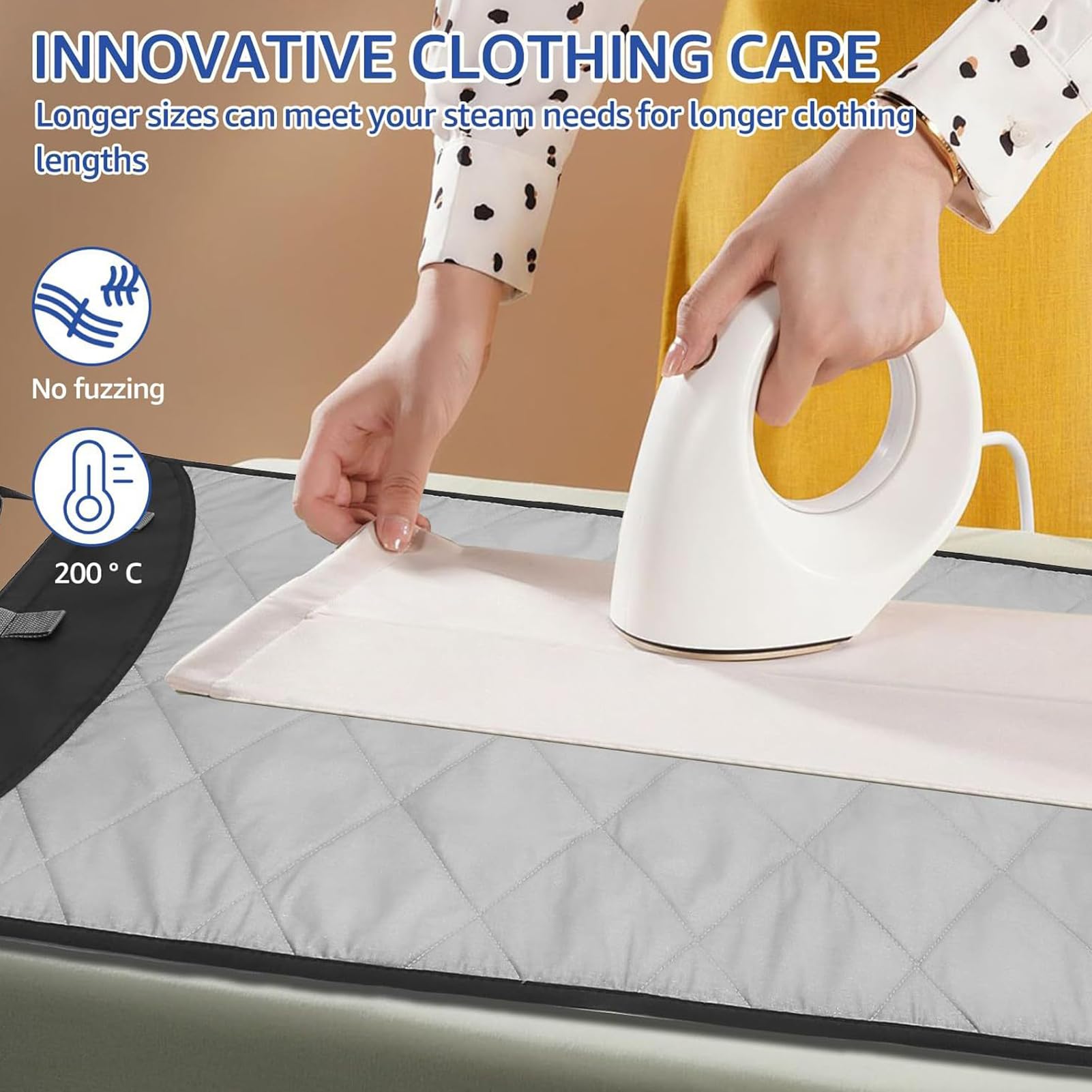 Tappetino per pressa verticale per lavagne a vapore, tappetino termico compatto, foglio da viaggio in cotone, protezione termica portatile, preparazione abbigliamento | Per viaggi, piccole aree