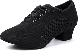 Ballroom Dance Shoes for Women,Lace-up Latin Salsa Heels for Modern Teaching Practice
