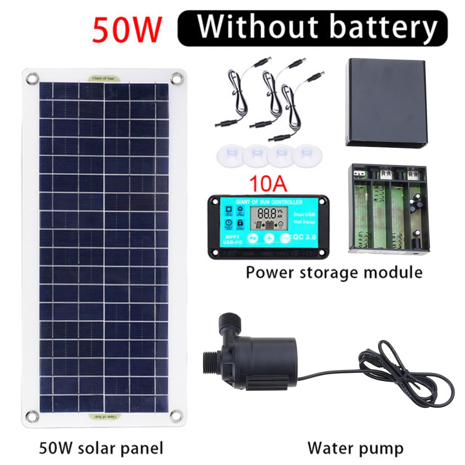 Pratica testa della pompa dell'acqua solare 100 W pannello solare basso design accessorio per laghetti di pesce cascate idroponica Power Pond